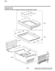 Freezer Parts Diagram and Parts List for GR-J248FSYM ASTCNA0 LG Refrigerator