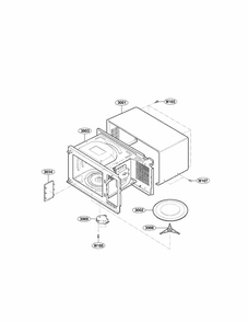 Part Location Diagram of 3461W0A063D LG CAVITY ASSEMBLY,COATING
