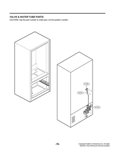 Valve And Water Tube Parts Diagram and Parts List for GR-B238NSNM ASTCNA6 LG Refrigerator
