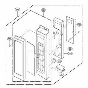 Controller Parts 1 Diagram and Parts List for AMV6177AAS ASBEAMA LG Range