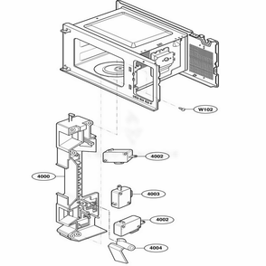 Latch Board Parts 1 Diagram and Parts List for 62253 KSBESEA LG Range