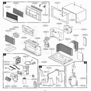 Main Diagram and Parts List for US12D10B ASWAFRD LG Air Conditioner