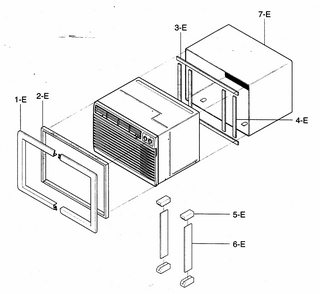 Installation Kit Parts Diagram and Parts List for 58072083200  Kenmore Air Conditioner