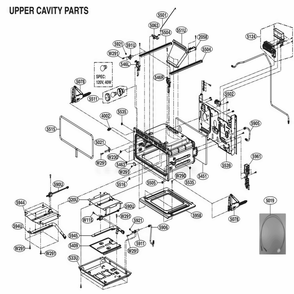Upper Cavity Parts Diagram and Parts List for LTG4715BD ABDELGA LG Range