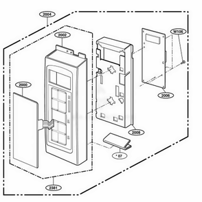 Controller Parts Diagram and Parts List for 80602 AWHESEA LG Microwave