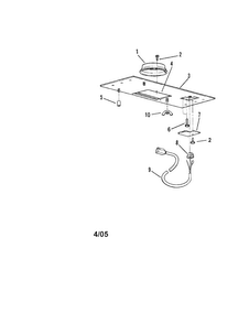 Single Wheel Blower-rm325h Diagram and Parts List for 23351600  Kenmore Range Hood