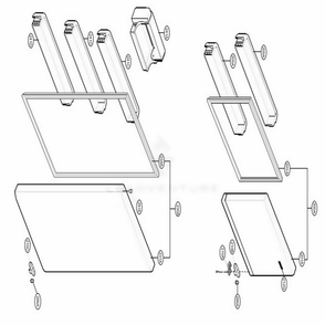 Door Parts Diagram and Parts List for LTCS24223B AWBCNA4 LG Refrigerator