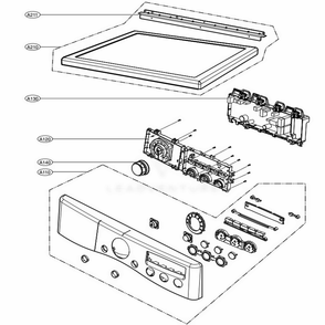 Control Panel And Plate Assembly Diagram and Parts List for DLG3181W ABWEEUS LG Dryer