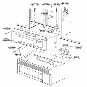 Installation Parts Diagram and Parts List for YKHMC107EWH0 WHEKAC LG Range