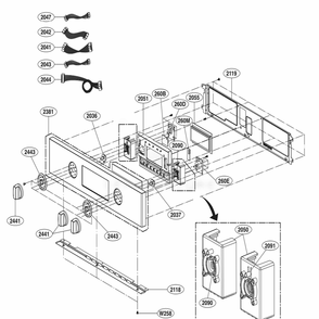 Controller Parts Diagram and Parts List for LSWS300BD AB6LSTD LG Range
