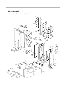 Door Parts Diagram and Parts List for GR-X266DSMM ASTCNA0 LG Refrigerator