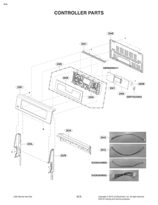 Controller Parts Diagram and Parts List for FE1753LS ASTLLGA LG Range