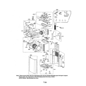 Air Conditioner Diagram and Parts List for LP1213GXR 00 LG Air Conditioner