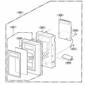 Controller Parts Diagram and Parts List for MH6150XLS AS1EWRP LG Range