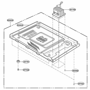Base Plate Parts Diagram and Parts List for MA1012W CW1EGSE LG Wall Oven