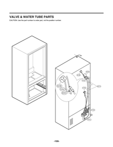 Valve And Water Tube Parts Diagram and Parts List for GR-L268NSSM ASTCNA4 LG Refrigerator