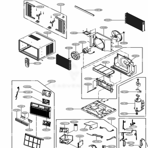 Main Diagram and Parts List for LW1016ER ASWAYOW LG Air Conditioner