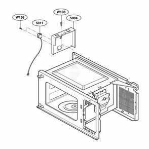 Sensor Parts Diagram and Parts List for 62252 KWHESEA LG Wall Oven