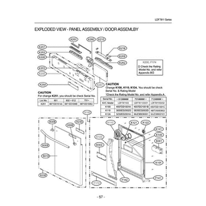 Section 5 Diagram and Parts List for LDF7811BB ABPEEUS LG Dishwasher