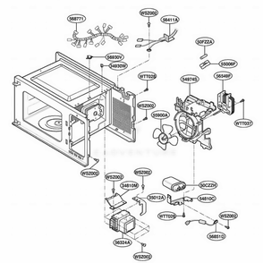 Interior Parts Diagram and Parts List for MA2120W CWHEGSE LG Wall Oven