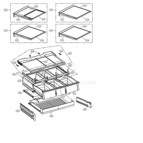 Refrigerator Parts Diagram and Parts List for LFXS30796S ASTCNA1 LG Refrigerator