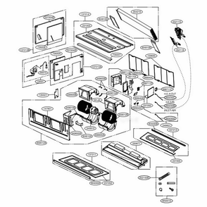 Main Diagram and Parts List for ARNU483M3A4 ANWALUS LG Air Conditioner