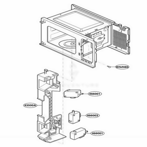 Latch Board Parts Diagram and Parts List for MT4110SPQ KWHEWRP LG Wall Oven