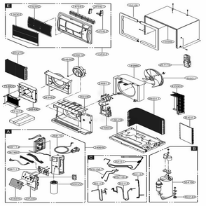 Main Diagram and Parts List for UE10D33D ASWAFRD LG Air Conditioner