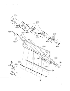 Cooktop Control Diagram and Parts List for LDE5415ST  LG Range