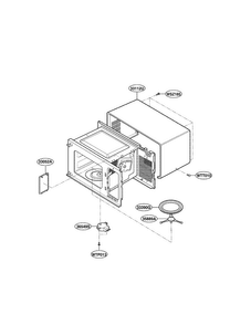 Oven Cavity Parts Diagram and Parts List for LMAB1240ST01  LG Microwave