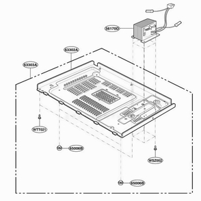Base Plate Parts Diagram and Parts List for JES735WH CW3EGEU LG Range