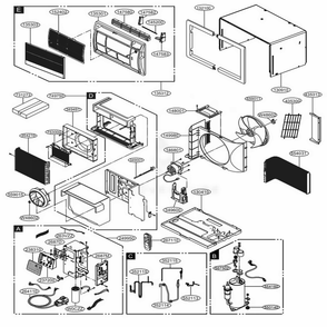Main Diagram and Parts List for UE08D11C ASWAFRD LG Air Conditioner