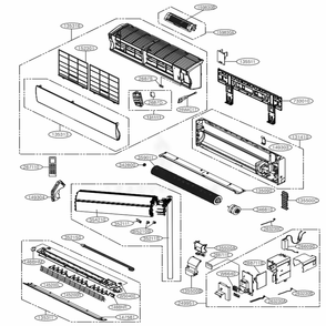 Indoor Unit Diagram and Parts List for LSN182HSV AWHBEUS LG Air Conditioner