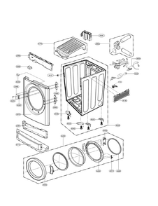 Drum And Tub Parts Diagram and Parts List for 79691392610  Kenmore Dryer