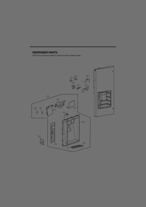 Dispenser Parts Diagram and Parts List for GR-J31ALSJP ASTCNA1 LG Refrigerator