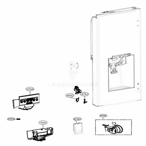 Dispenser Parts Diagram and Parts List for LFXC22526D ASBCNA0 LG Refrigerator