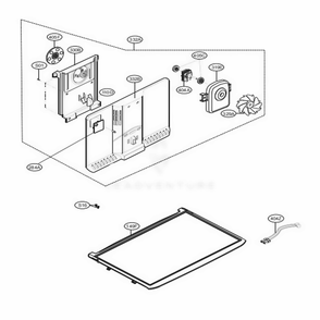 Freezer Parts Diagram and Parts List for 78033 ASTCSE0 LG Refrigerator