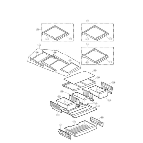Refrigerator Diagram and Parts List for LFX28978SB 00 LG Refrigerator