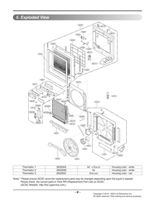 Diagram 1 Diagram and Parts List for LMAN097HVP EMBAEUS LG Air Conditioner