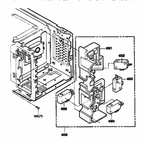 Latch Board Diagram and Parts List for 7218901391  Kenmore Microwave