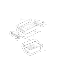 Freezer Parts Diagram and Parts List for LFX28968ST 02 LG Refrigerator