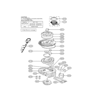 Sump Assembly Diagram and Parts List for LDF6810ST-00  LG Dishwasher