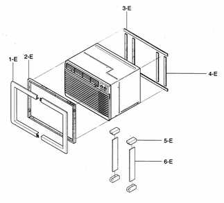 Installation Kit Assy Diagram and Parts List for 58072093200  Kenmore Air Conditioner