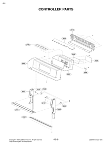 Controller Parts Diagram and Parts List for FG4322ES FB1ELGA LG Range