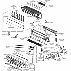 Main Diagram and Parts List for LSN181HSV AWHBEUS LG Air Conditioner
