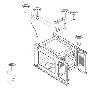 Sensor Parts Diagram and Parts List for MMC5086AAB CBKEMTG LG Microwave