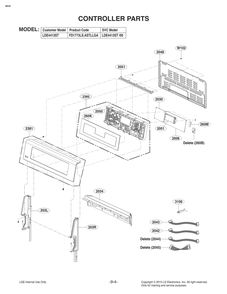 Controller Parts Diagram and Parts List for FD1773LS ASTLLGA LG Range