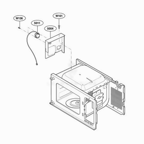 Sensor Parts Diagram and Parts List for 66464 CBSESEA LG Range