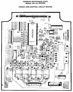 Power And Control Circuit Board Diagram and Parts List for 7218935590  Kenmore Microwave