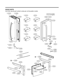 Door Parts Diagram and Parts List for GR-B238NSNM ASTCNA2 LG Refrigerator